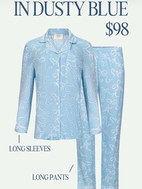 In my Sundays blue bow pajamas